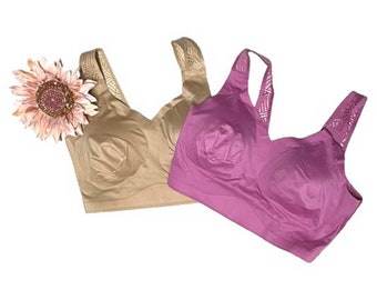 Reggiseno soft Colette speciale coppe grandi Rosa Faia