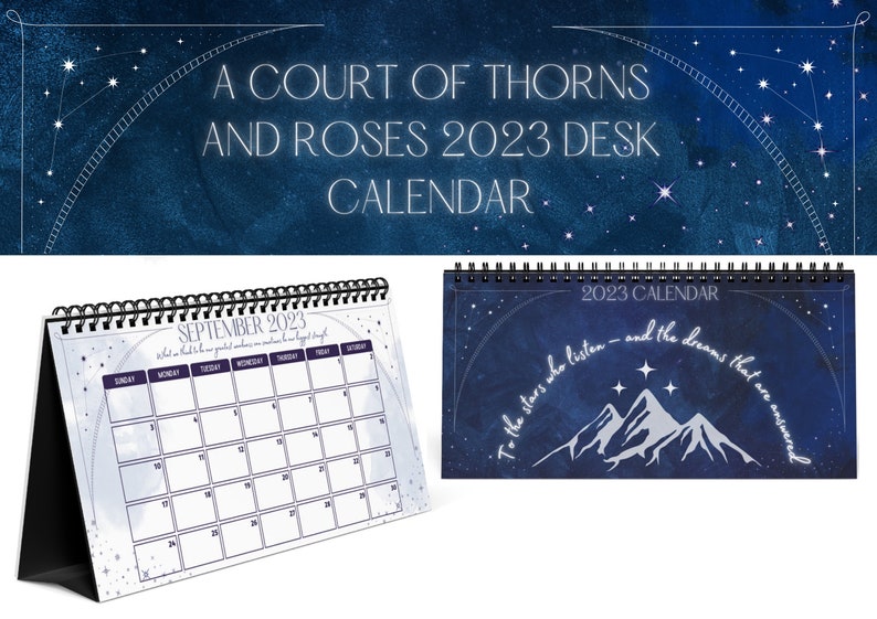 ACOTAR Calendar A Court of Thorns and Roses Desk Calendar Etsy