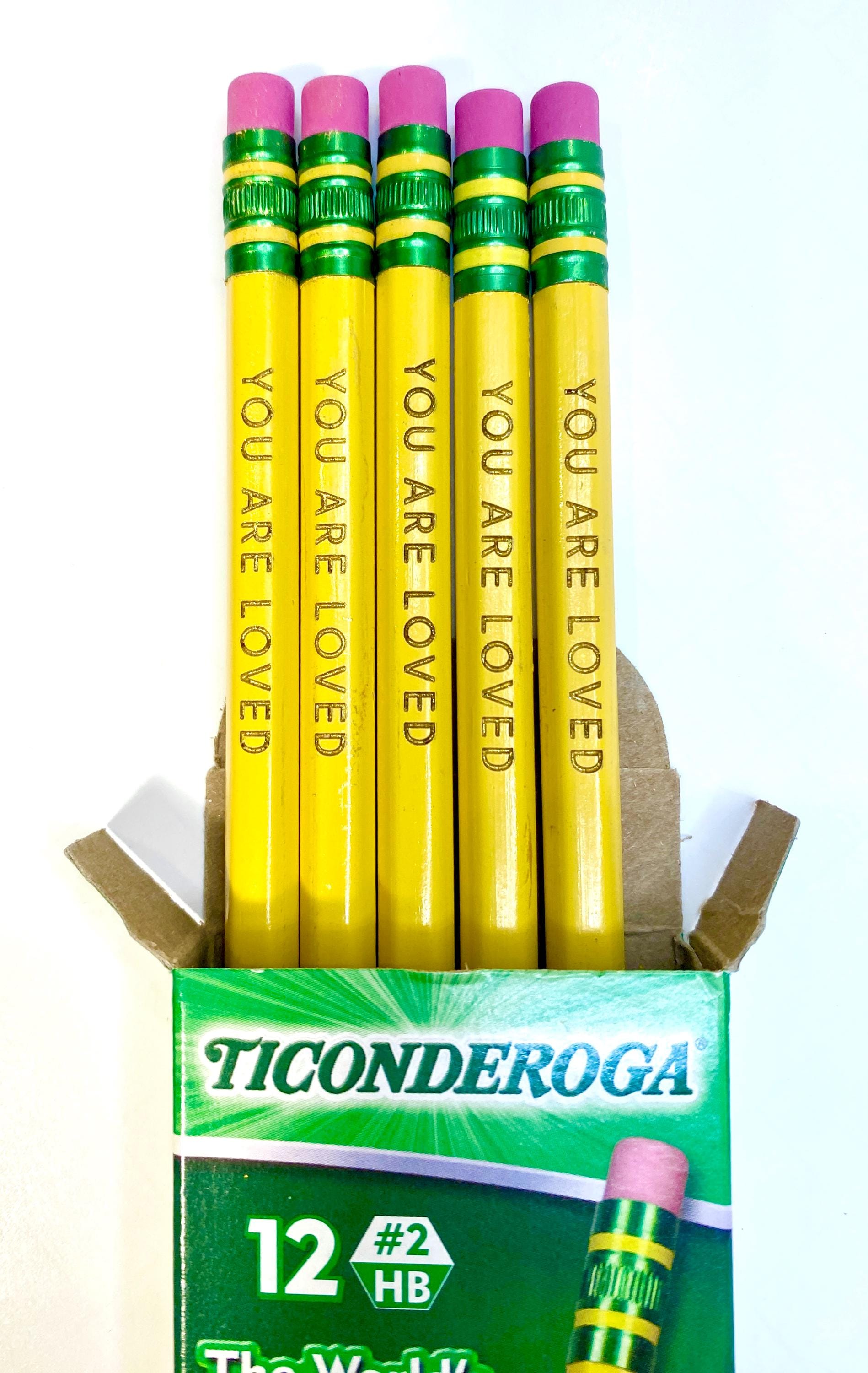 Personalized Ticonderoga #2 Pencils | Engraved Custom Gift | Teacher ...