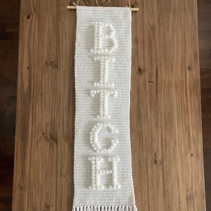 HÄKELMUSTER - Wandbehang Bitch