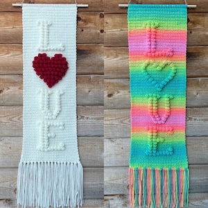 CROCHET PATTERN Threesome of Love Wall Hanging image 1