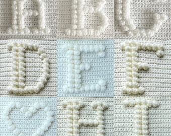 Large Bobble Stitch Alphabet