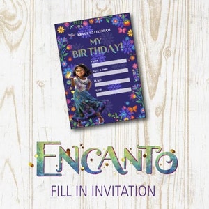 ENCANTO Kids Birthday Invitations, Cupcake Cake Toppers, Birthday Banner & Welcome Sign for Digital Download/Printable