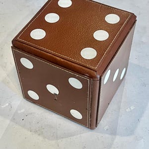 ヴィンテージレザーダイスキューブポーカーボックス/キット