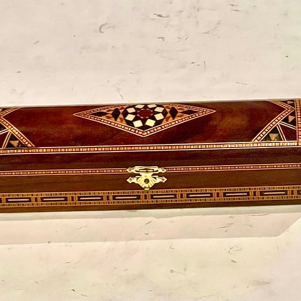 Inlaid wooden box