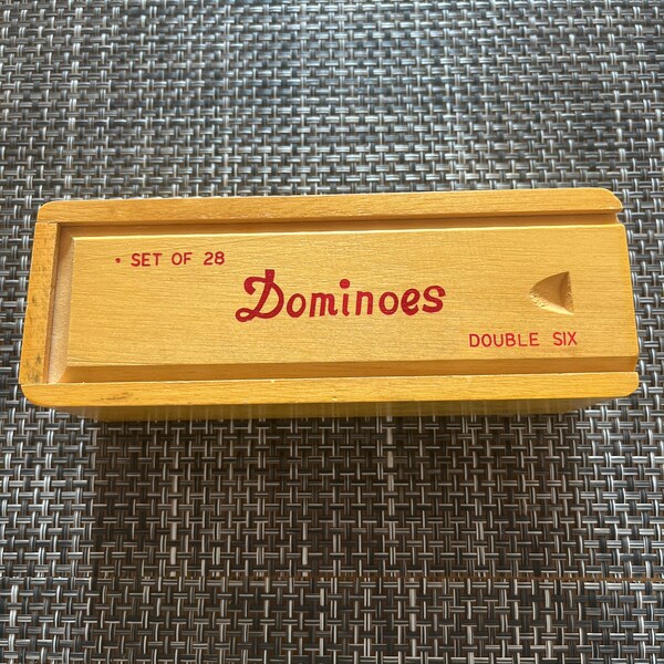 Juego de dominó vintage de 28 con doble 6
