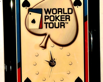 Reloj de pared lacado del World Poker Tour (WPT)