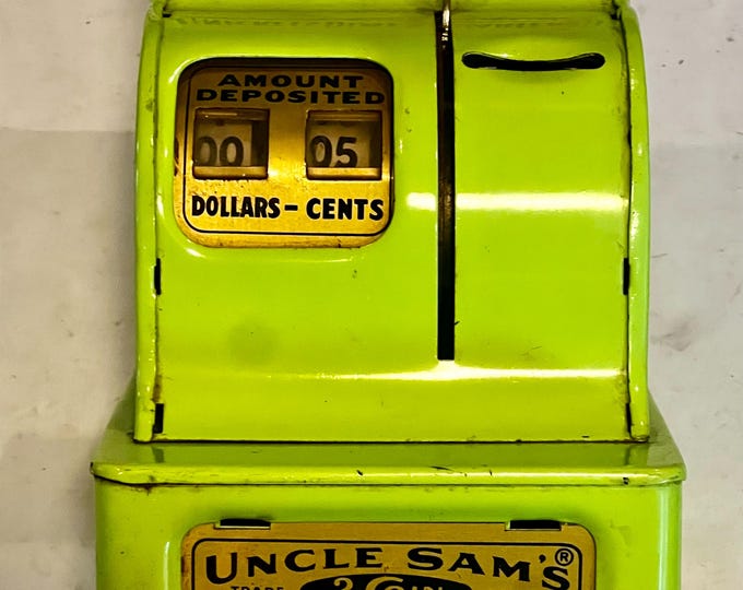 VINTAGE Uncle Sams 3 Coin Register Bank by Western Stamping Corp. - Etsy