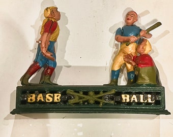 Cast Iron Mechanical Base Ball Bank