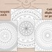 Digital Coloring Book Mandala Themed 20 Unique Printable Pages, Digital ...