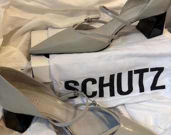 SCHUTZ Cloud Gray Kitten Heel Size 11