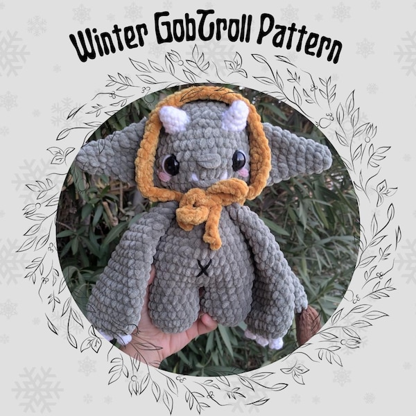 Goblin Troll Crochet Pattern: Amigurumi Troll with Winter Hat
