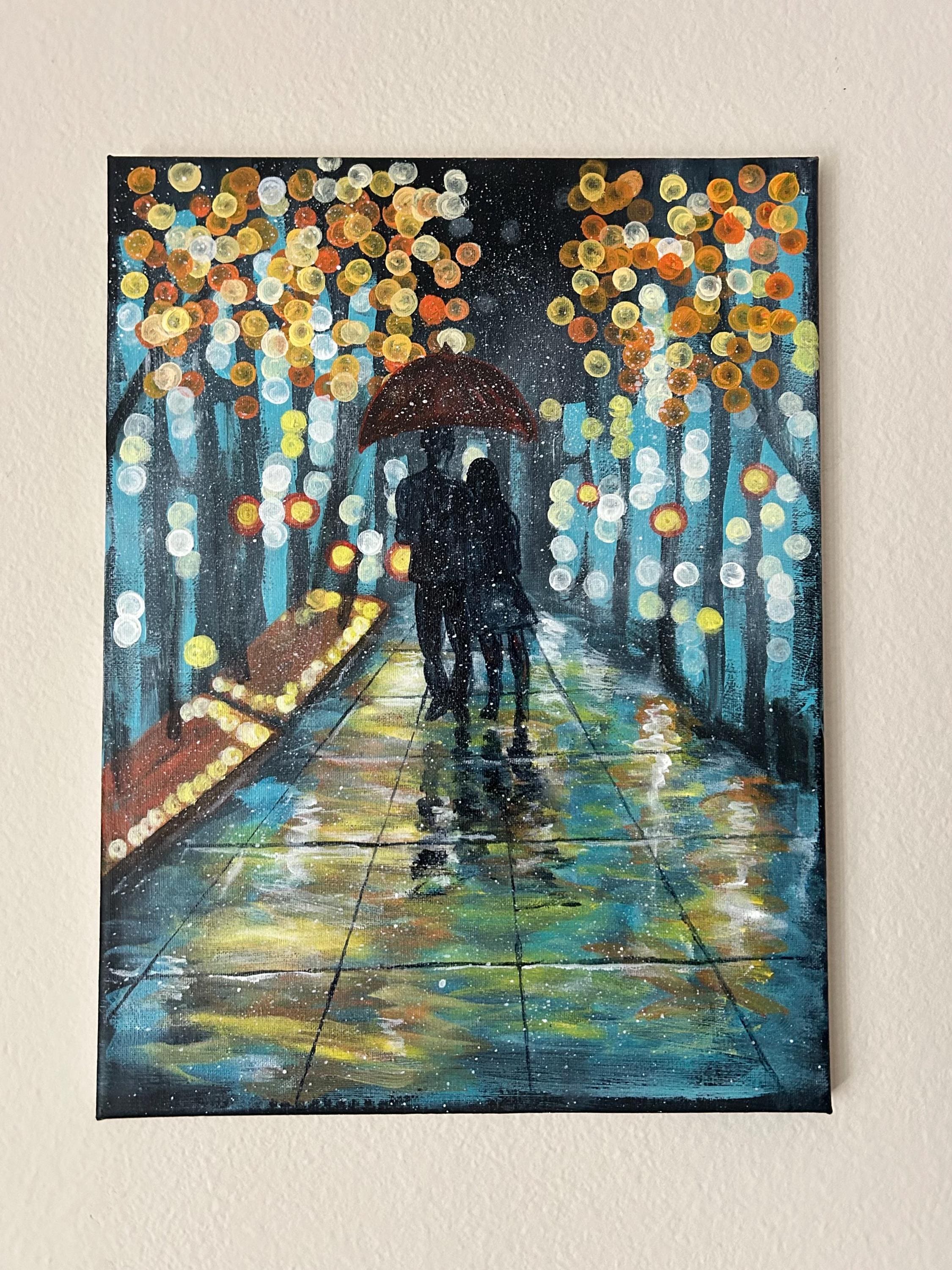 First Date - Original 12x16 Acrylic Mixed Media Painting - Etsy