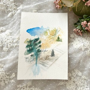In a Dream - original 5x7 watercolor painting