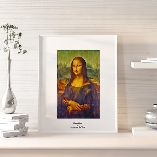 The Mona Lisa Leonardo da Vinci Famous Renaissance Portrait Wall Decor Art Print Poster Canvas Picture Digital Art Instant Print