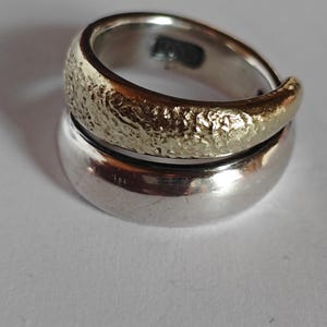 Jorgen Peter Ransby Denmark sterling silver ring with gold.