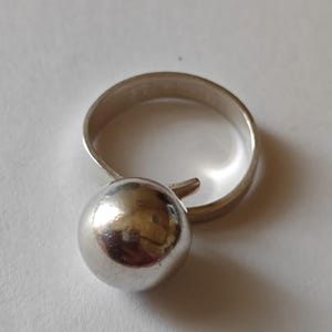 Bengt Hallberg, Swedish modernist sterling silver ring.