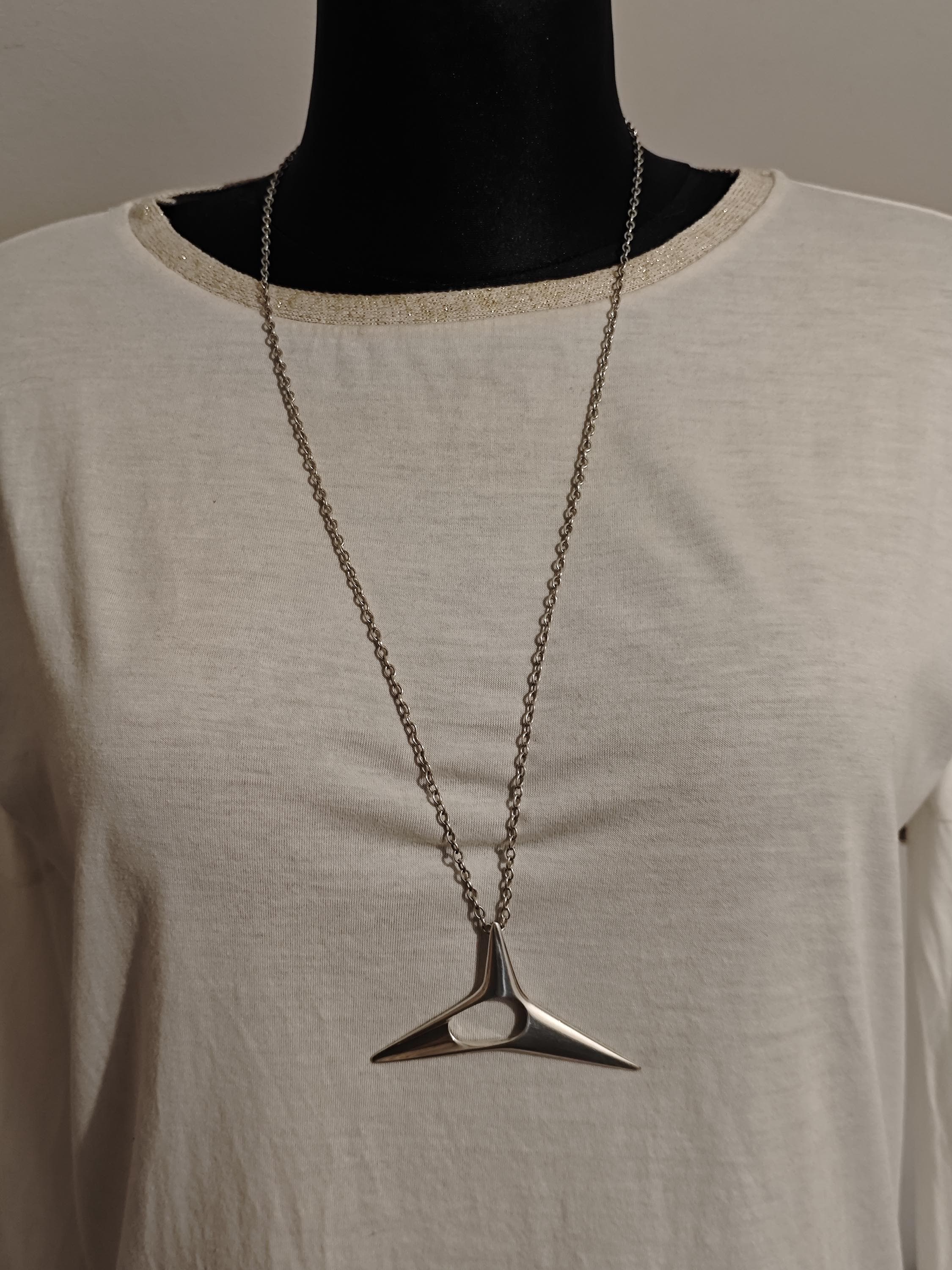 Georg Jensen Sterling Silver Pendant #342 Design by Henning Koppel 