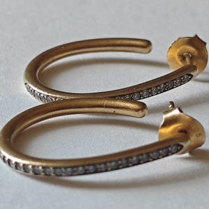 Julie Sandlau sterling silver gold plated earrings.