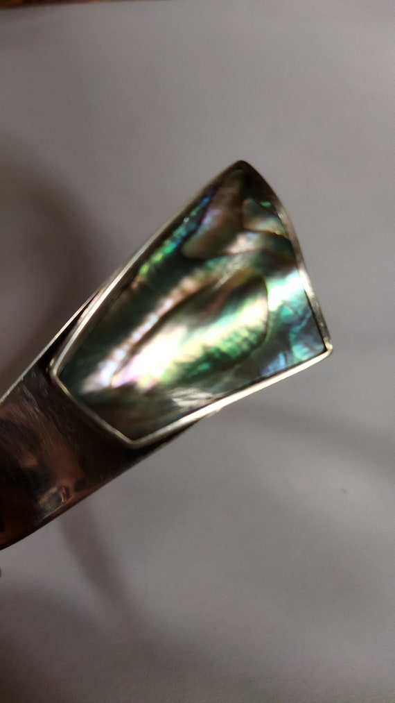 Palle Bisgaard sterling silver bracelet #12 with abalone. View 2