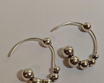 George Jensen sterling silver moonlight grapes earrings.