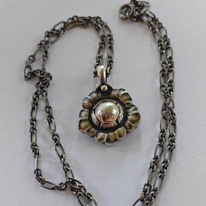 Georg Jensen Denmark vintage sterling silver  pendant #2002 with chain.