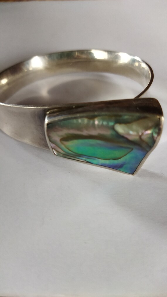 Palle Bisgaard sterling silver bracelet #12 with abalone.