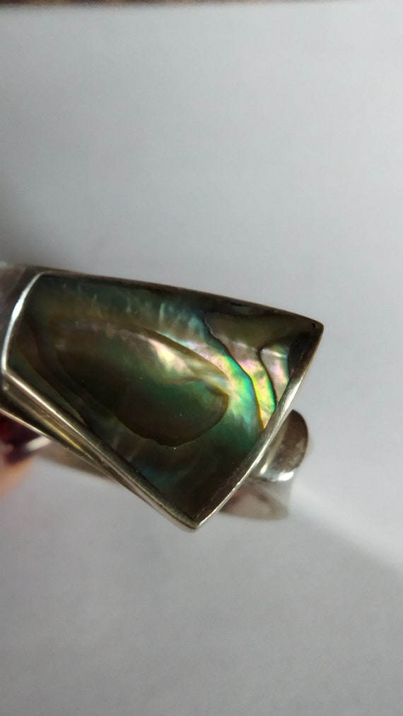 Palle Bisgaard sterling silver bracelet #12 with abalone. View 5