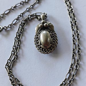 Georg Jensen Denmark vintage sterling silver pendant #1992 with chain.