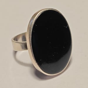 Niels Erik from vintage sterling silver ring with black onyx.
