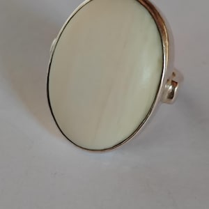 Vintage sterling silver ring with bone.