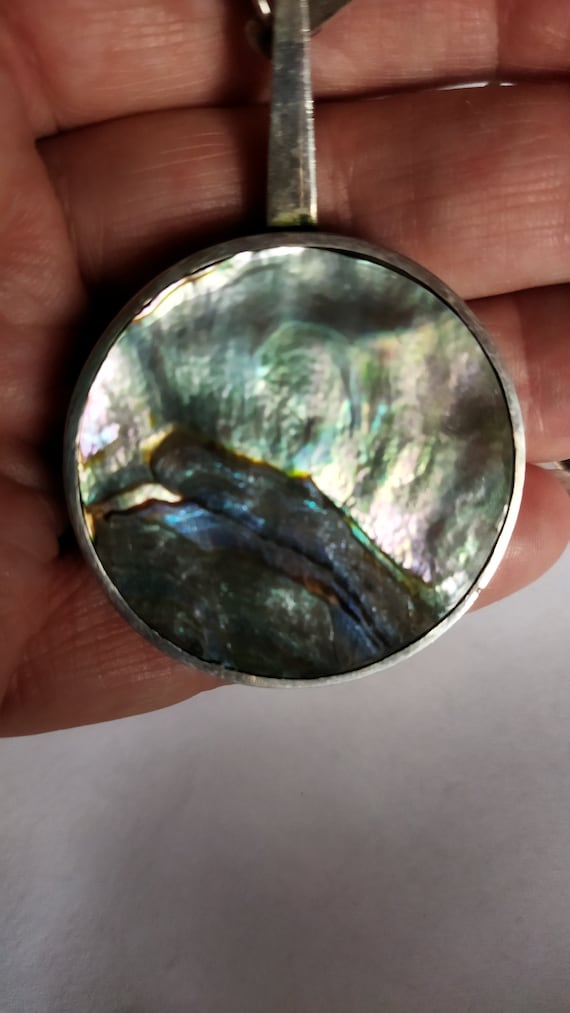 Palle Bisgaard sterling silver pendant #22 with abalone.