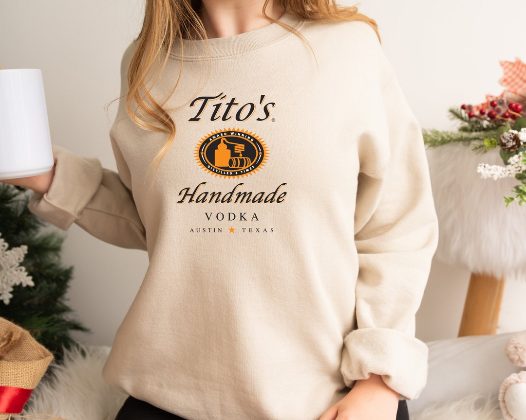 Tito Crewneck Sweatshirt, TITO'S Handmade Vodka Sweater, Austin Texas