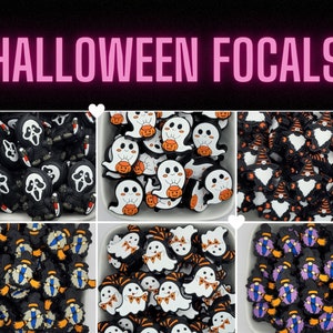 Halloween Focal Beads, Ghost Focal Beads, Horror Focal Beads, Wizard Focal Beads, Silicone Beads, Beads