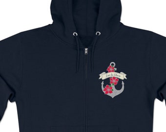 Sea to Shore Anchor Zip Hoodie, Anchor Hoodie, Nautical Shirt, Anchor Shirt, Boating Hoodie, Anchor T-Shirt