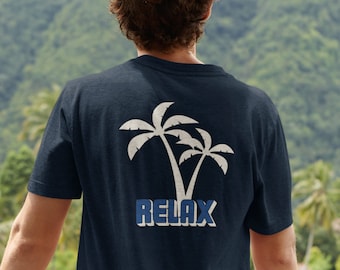 Sea to Shore Short Sleeve Palm Tree T-Shirt, Palm Tree T-Shirt, Beachy T-Shirt, Hawaii T-Shirt