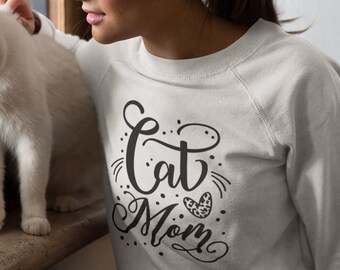 Cat Mom Sweatshirt, Cat Sweatshirt, Cat Sweatshirt Gift Ideas, Cat Mama Shirt