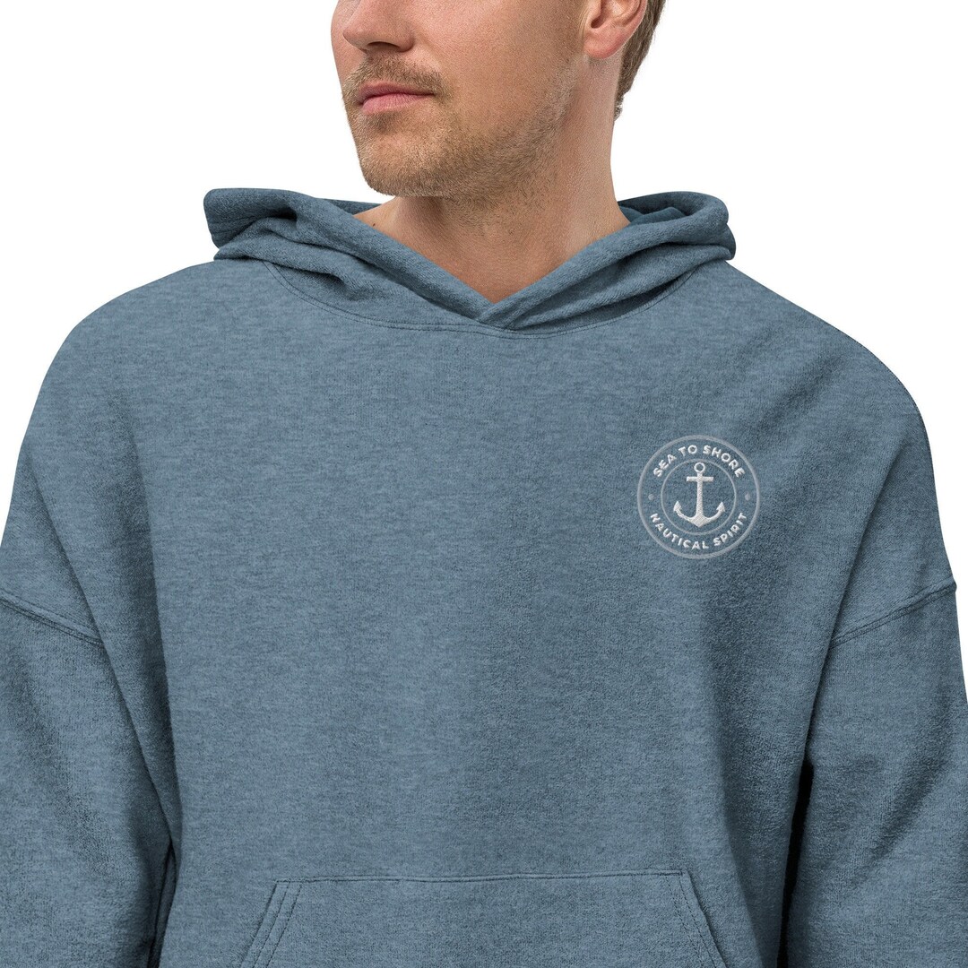 Anchor Sueded Fleece Hoodie, Sea to Shore Hoodie, Beachy Hoodie