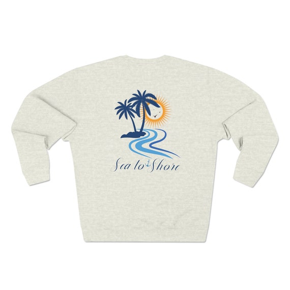 Sea to Shore Palm Tree Sweatshirt, Palm Tree Sweatshirt