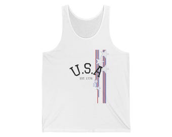 Patriot Wear Tank Top, Patriotic Sleeveless Shirt, USA Flag Summer Tee, American Pride Muscle Tank, July 4th Workout Shirt