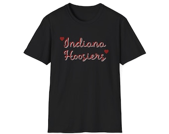 Indiana Cute Unisex Softstyle T-Shirt, Hoosiers Tee Shirt, Fun Indiana Apparel, Cute State Graphic Tee, Indiana Pride Shirt