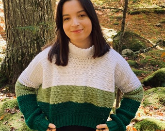 Green Cropped Sweater