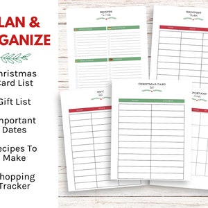 Printable Christmas Planner, Holiday Planner, Dear Santa Letter, Printable Christmas Cards, Kids Christmas Coloring Pages image 3