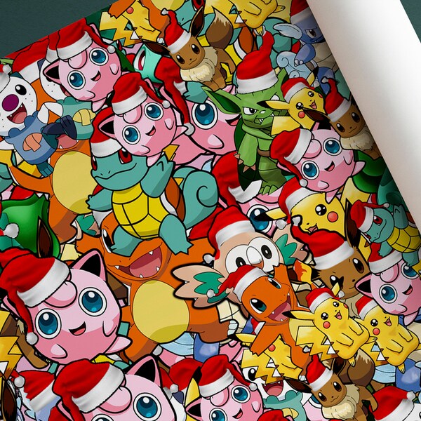 Pokemon Christmas Wrapping Paper 