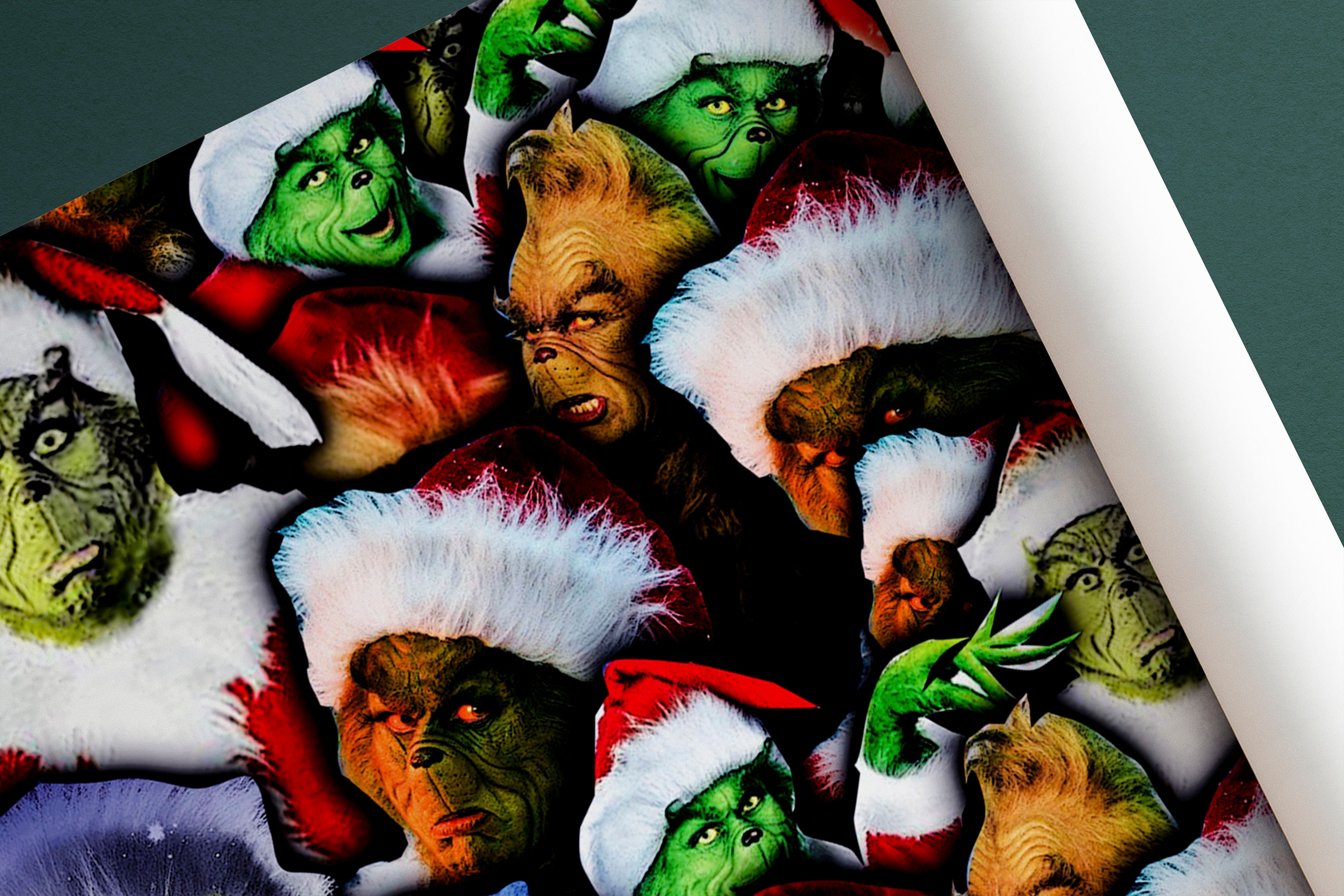 Jim Carrey Grinch Wrapping Paper Custom Wrapping Paper Jim Etsy