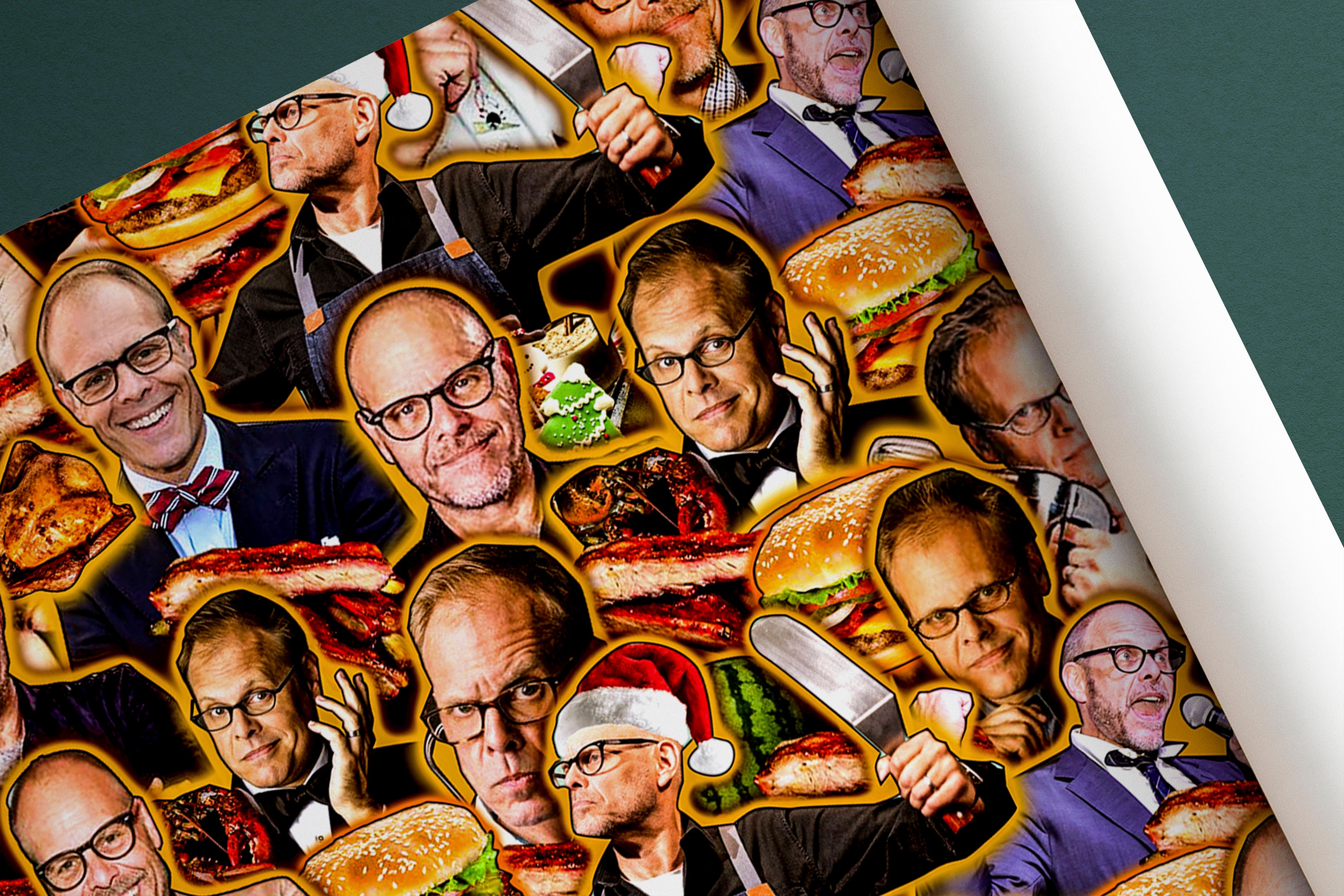 Alton Brown Wrapping Paper- Custom Wrapping Paper- Alton Brown Gift Wrap