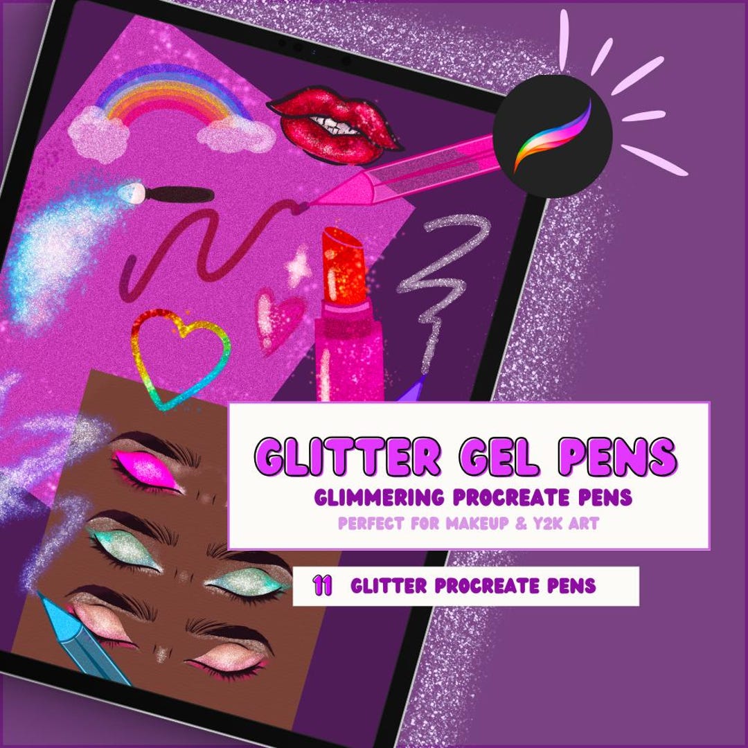Glitter Procreate Brushes, Shimmer Digital Drawing Brushes - Etsy