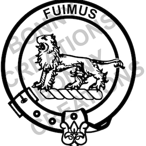 Bruce familiewapen - Digitaal bestand (SVG, PNG, pdf, dxf) - Instant Download