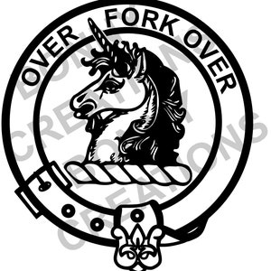 Cunningham family crest - Digital file (SVG, PNG, pdf, dxf) - Instant Download