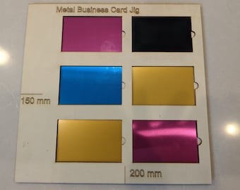 Visitenkartenschablone aus Metall zum gravieren. Kein physisches Produkt (Zip-Datei mit SVG-, DXF-, pdf- und xcs-Datei) Instant Download.